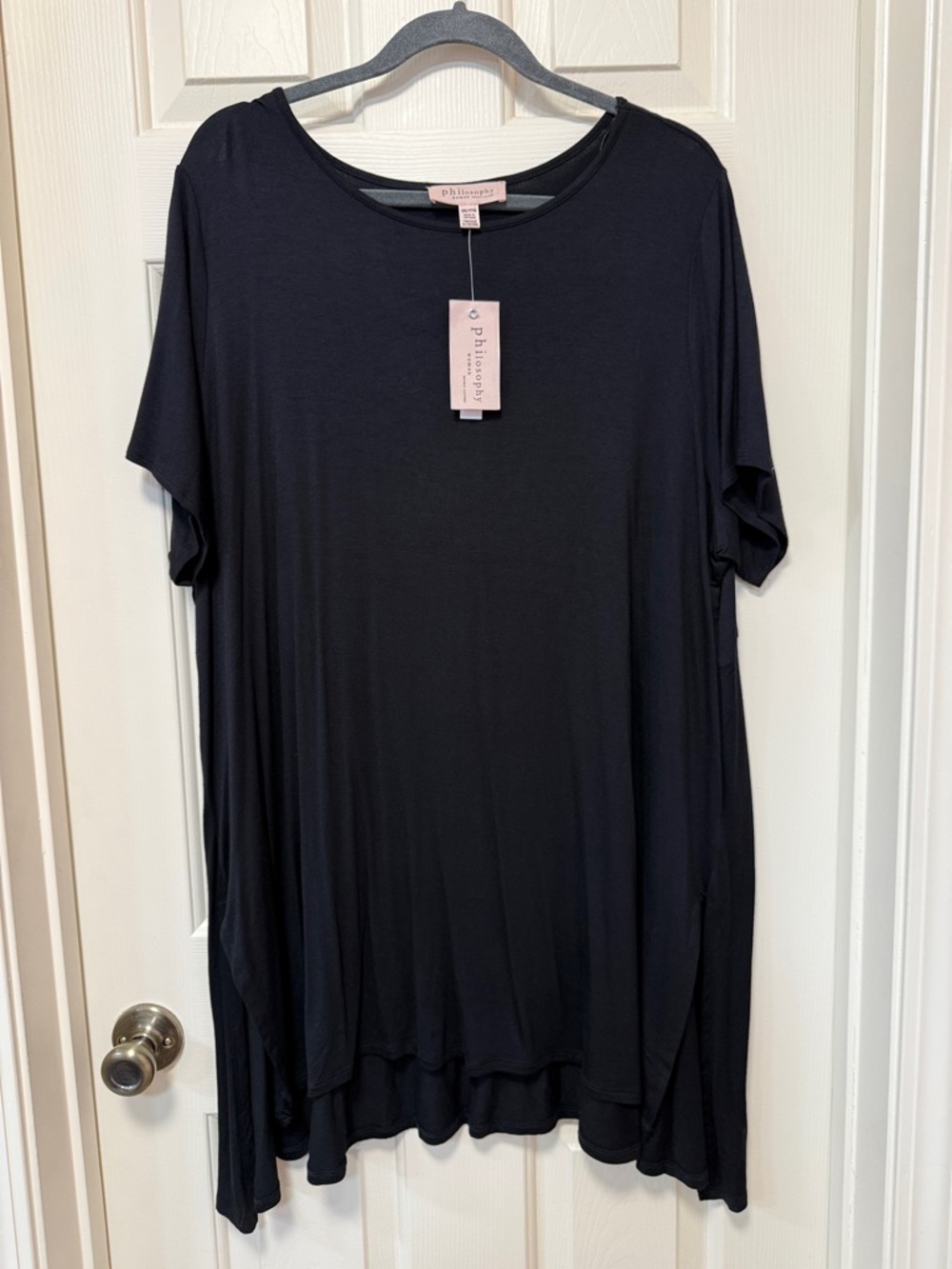 Philosophy Black Short Sleeve Swing Tunic